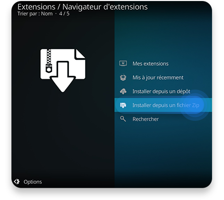 valider l’installation sur Kodi des addons Fusion Étape 2